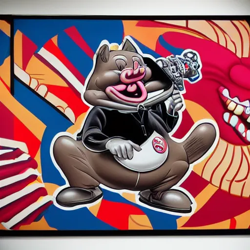 Prompt: Tristan Eaton, Porky Pig