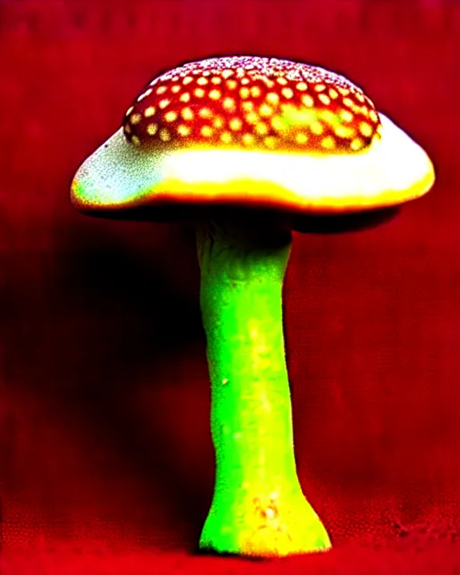 Image similar to a mushroom with arms and legs