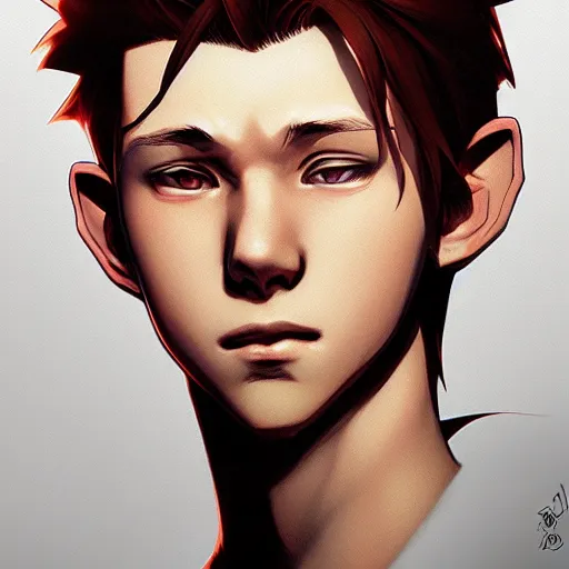 Prompt: anime portrait of Tom Holland as an anime boy by Stanley Artgerm Lau, WLOP, Rossdraws, James Jean, Andrei Riabovitchev, Marc Simonetti, and Sakimichan, trending on artstation