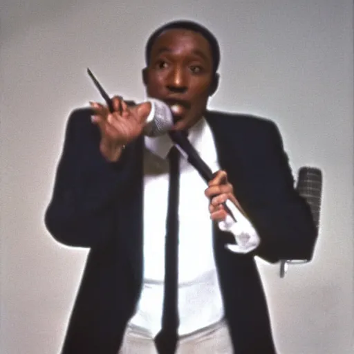 Image similar to a man in a tuxedo singing into a microphone, a colorized photo by Svend Rasmussen Svendsen, dribble, harlem renaissance, 1970s, 1990s, movie still