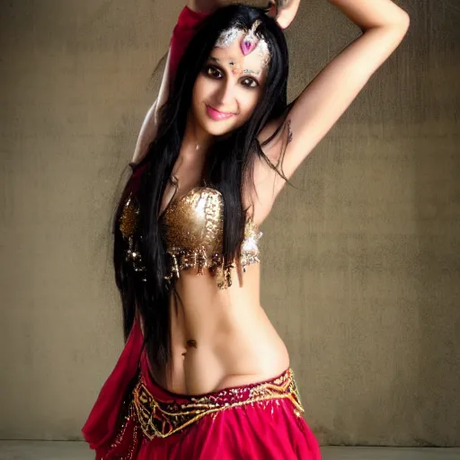 Prompt: Sofinar belly dancer, body, realistic photo shoot,