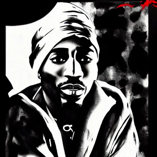 Image similar to Tupac Shakur, screenshot from a 2012s anime, anime