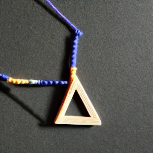Image similar to geometric shape, a piece of string looping three times and going under itself twice in the shape of a b