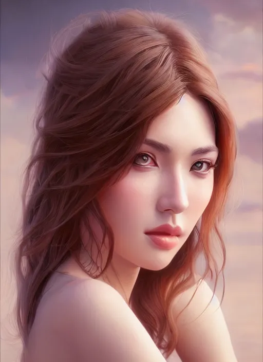 Image similar to photo of a gorgeous young woman in the style of stefan kostic, realistic, sharp focus, 8 k high definition, insanely detailed, intricate, elegant, art by stanley lau and artgerm