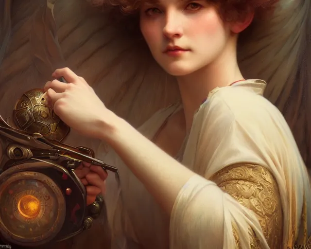 Image similar to photography of firmin baes, deep focus, d & d, fantasy, intricate, elegant, highly detailed, digital painting, artstation, concept art, matte, sharp focus, illustration, hearthstone, art by artgerm and greg rutkowski and alphonse mucha