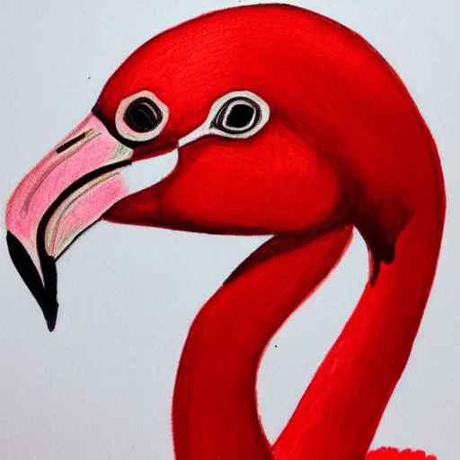 Image similar to one line drawing of a flamingo