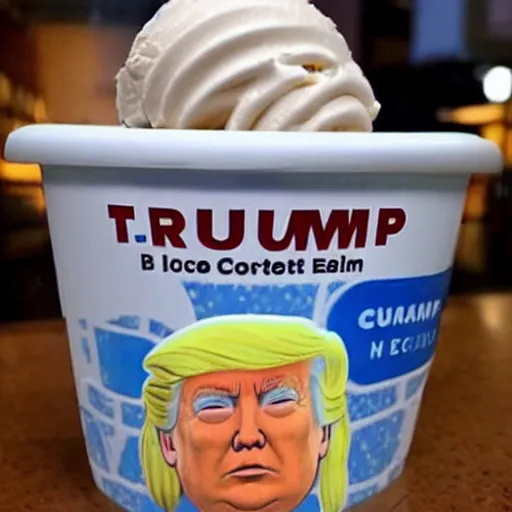 Prompt: donald trump ice cream