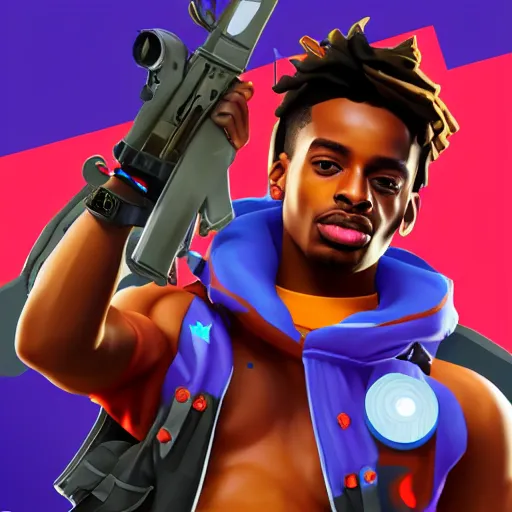 Image similar to Playboy Carti as a fortnite skin, hyper realistic, high detalied, 8k, artstation, digital art,