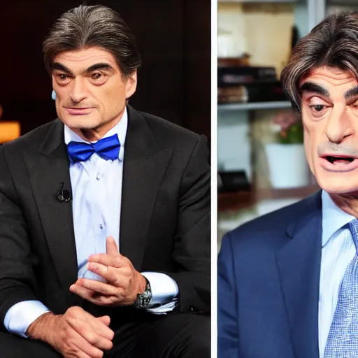 Prompt: mehmet oz angry at someone, angry at himself