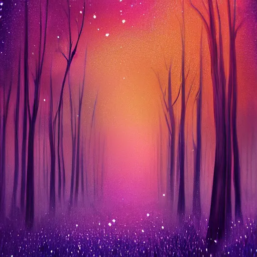 Prompt: forest trees, galaxy 🌌 digital art