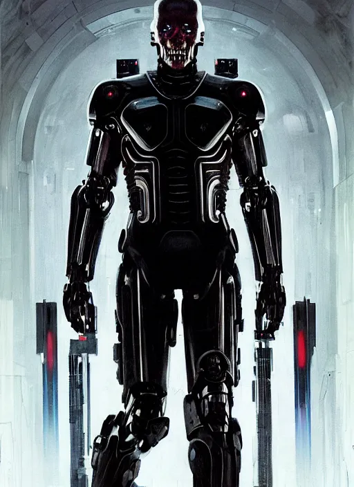 Prompt: keanu reeves as victor stone, full body concept, cyborg, borg, strogg, face of a man, terminator, flesh, quake strogg, doom demon, wolfenstein, monstrous, powerful, symmetry, symmetrical, concept art by ruan jia and greg rutkowski