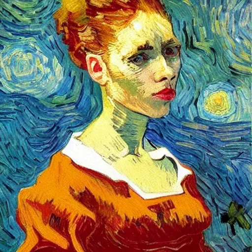Prompt: a modern impressionist painting of a beautiful woman with a smartphone, oil on canvas, van Gogh style, trending on artstation