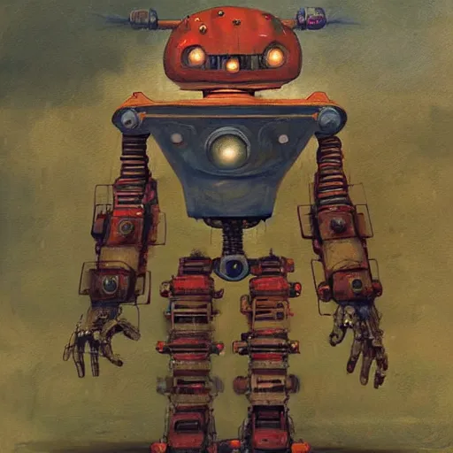 Prompt: huge robot by esao andrews