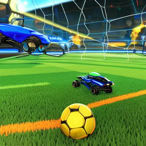 Image similar to rocket league designed for old people with bad eyesight.