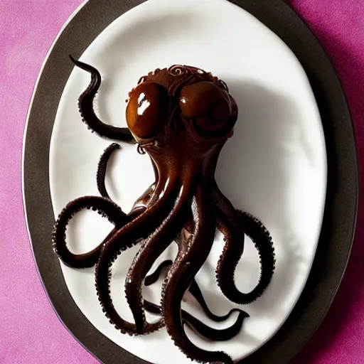 Image similar to a cake made of octopus tentacles, food photography