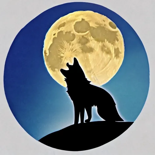 wolf and moon designs
