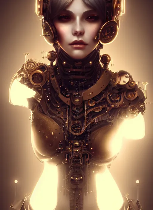 Image similar to soft lustrous ivory punk gothic steampunk cyborg, golden ratio, details, scifi, fantasy, cyberpunk, intricate, decadent, highly detailed, digital painting, octane render, artstation, concept art, smooth, sharp focus, illustration, art by artgerm, loish, wlop