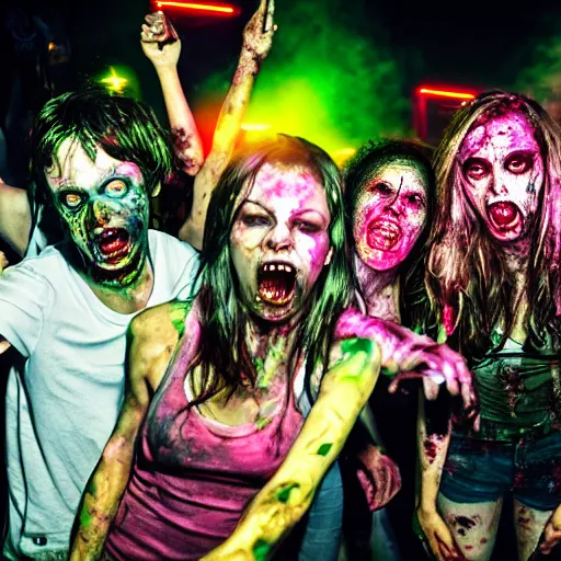 Image similar to zombies at a rave