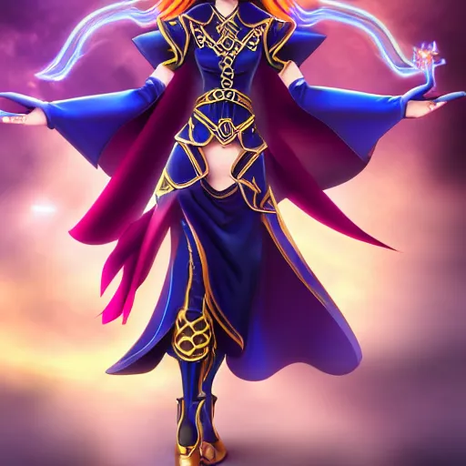 Image similar to beautiful dark magician girl, full body, mystical, ultra detailed, 4k