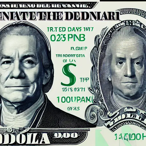 Prompt: donald trump, on the new dollar bill