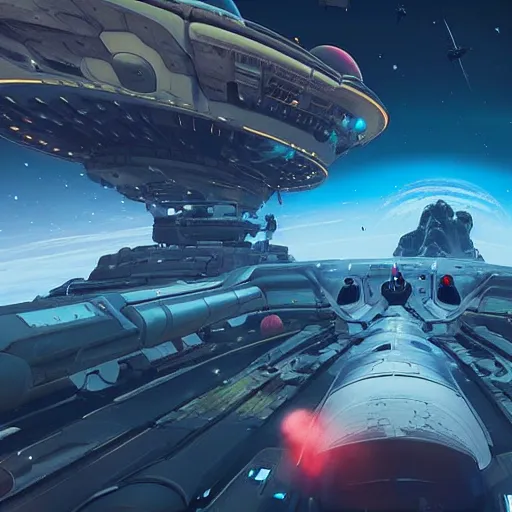 Image similar to no man's sky videogame beautiful screenshot