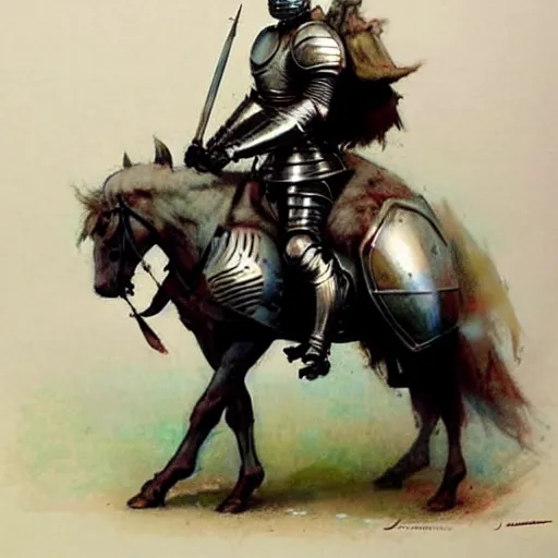 1950s knight in armor . muted colors.))))) by | Stable Diffusion | OpenArt