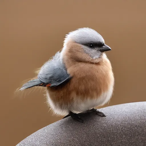 Prompt: cute bird in a duffle coat