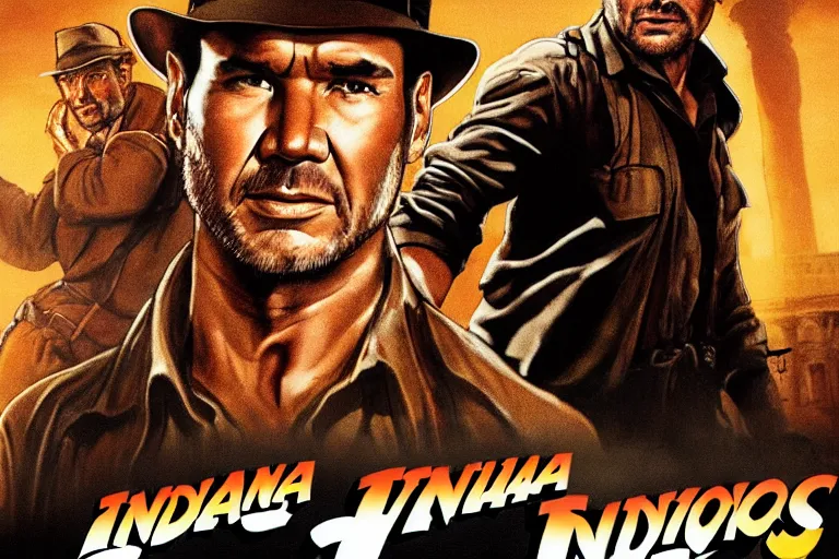 Image similar to poster for a new indiana jones film set in rome