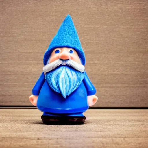 Prompt: professional portrait of a cute blue gnome standing in an office building, 8k, very intricate, very detailed,