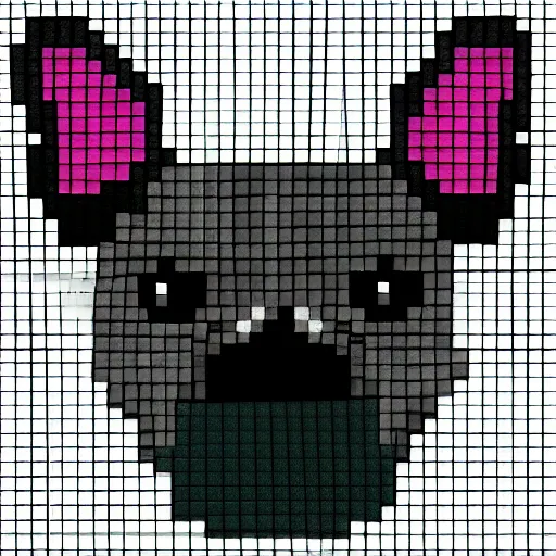 Image similar to pixel art for a dog