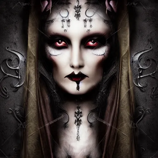 Image similar to disciples 2 style woman portrait dark gothic fantasy