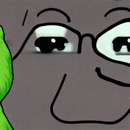 Image similar to sad pepe in a bear market