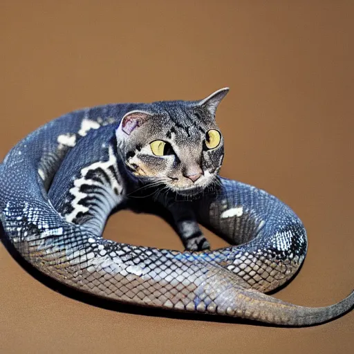 Image similar to python with a cat's head