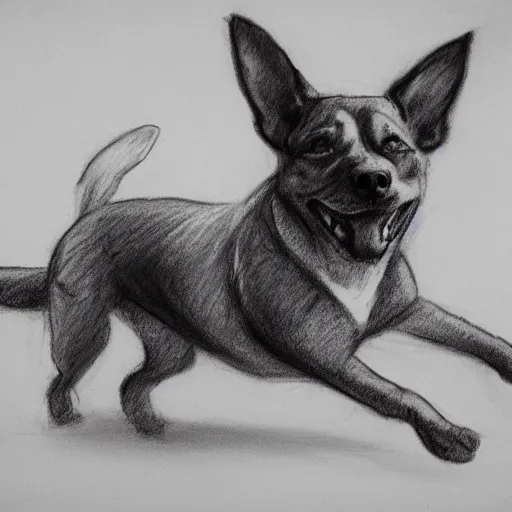 Charcoal Drawing of a Realistic Puppy · Creative Fabrica