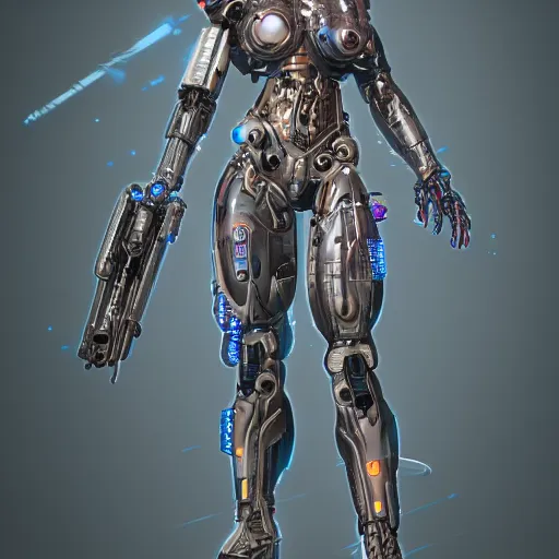 Image similar to cyborg female, hyper detailed, artstation, unreal engine, hyper detailed.