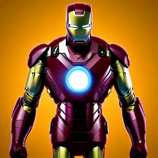 Image similar to “minion iron man, UHD, hyperrealistic render”