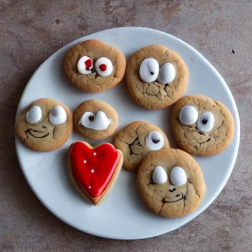 Image similar to cookies that smile like crazy