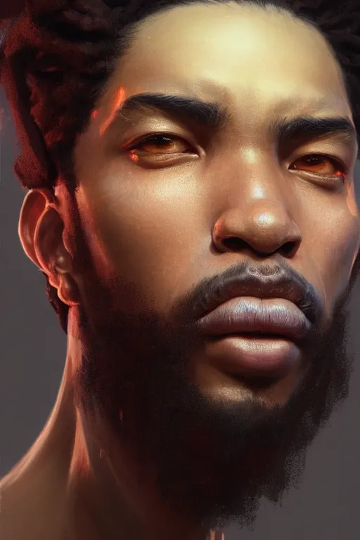 Image similar to ultra detailed close up facial portrait of jermaine clement, extremely detailed digital painting, in the style of fenghua zhong and ruan jia and jeremy lipking and peter mohrbacher, mystical colors, rim light, beautiful lighting, 8 k, stunning scene, raytracing, octane, trending on artstation