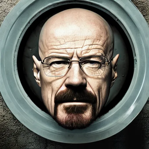 Image similar to Walter white halfway in a sewer