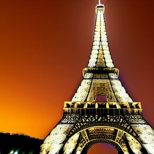 Image similar to spaceship eiffel tower