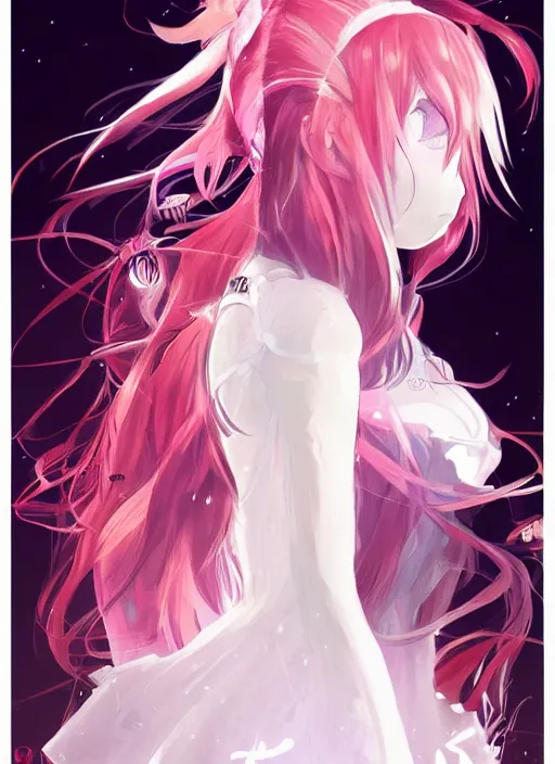 Image similar to anime girl in the style of rossdraws nima fantasy james jean