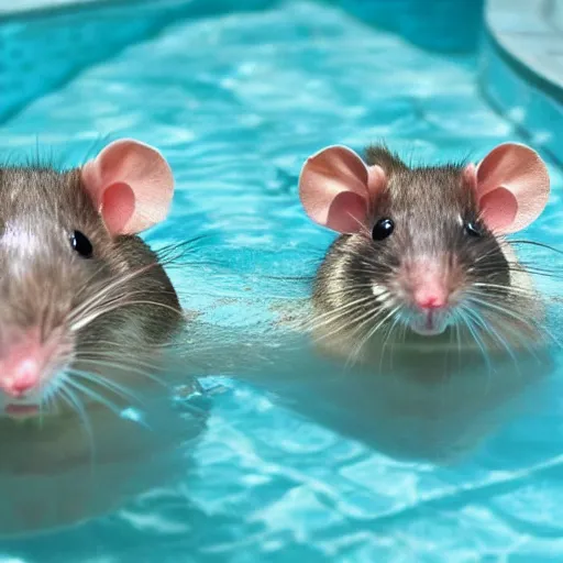 Image similar to rats in the pool drinking milk