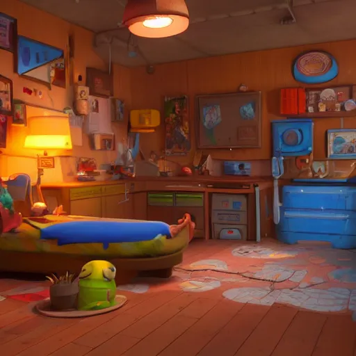 Image similar to pixar environment, renderman