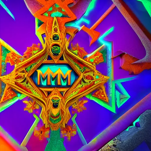 Image similar to dmt realm, cover art, colors: blue, orange, violet, green, yellow, sharp focus, with intricate egiptian letters in the frames, octane render, unreal engine, artstation