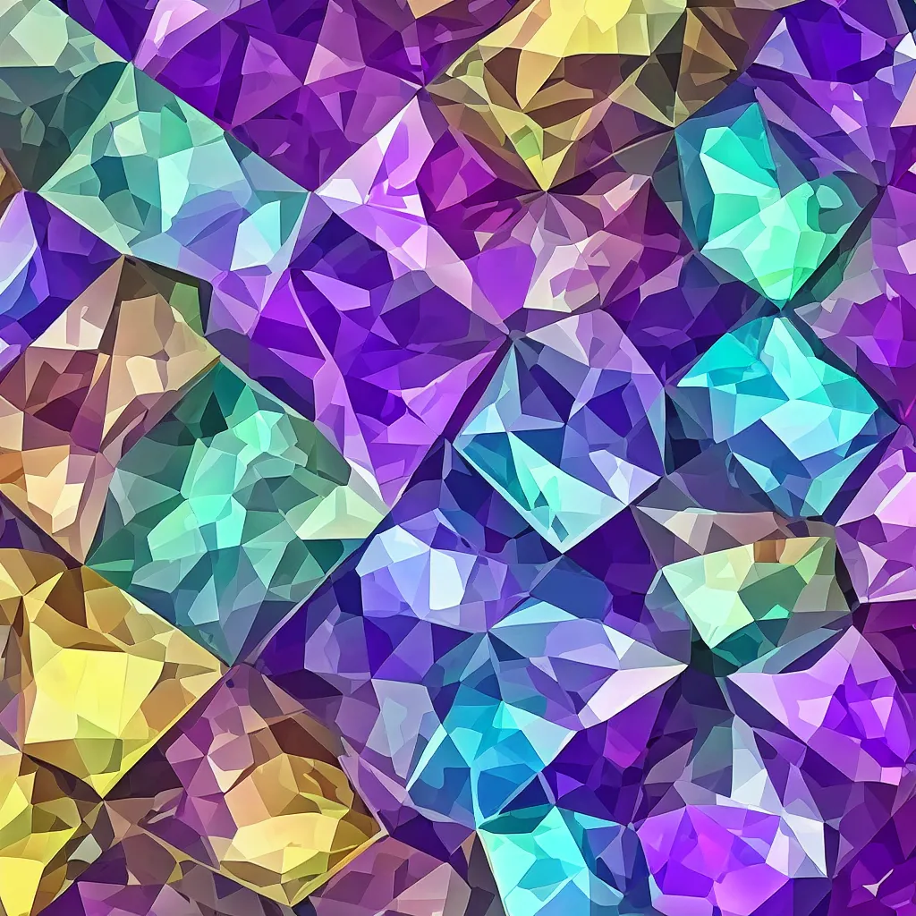 Image similar to amethyst geo gemstone prism multicolor gold liquid emeraud pearl quartz saphir grenat fluorite stylized digital illustration video game icon