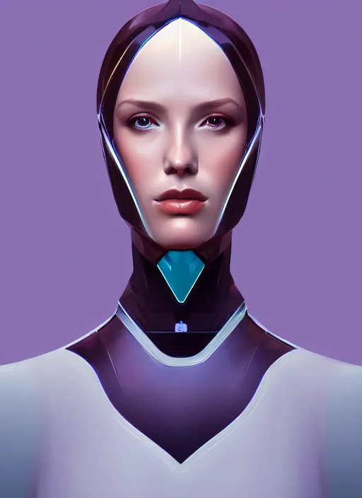 Image similar to portrait of female android, concept art, symmetrical, elegant, smooth, sharp focus, digital painting by fra angelico, greg ruthkowski, artstation