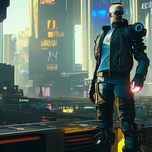 Image similar to g - man with augmentations cyberpunk 2 0 7 7