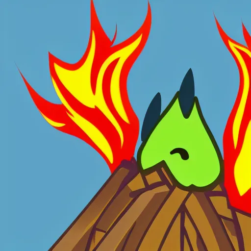 Image similar to leafy bfdi on fire