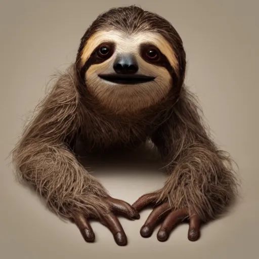 Prompt: creepy sloth