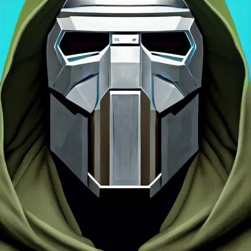 Image similar to portrait of mf doom, highly detailed, digital painting, artstation, concept art, smooth, sharp focus, illustration, by bartek fedyczak, erak note, tooth wu, neil richards, kan liu, siwoo kim, jisu choe